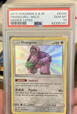 Oranguru SV44/SV94 Hidden Fates Shiny Holo Rare Holo Basic 120 HP PSA 10 - Image 3