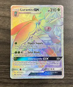 Lurantis GX Secret 150/149 Pokemon 2017 Sun & Moon Base Set Secret Rainbow Rare - Image 1