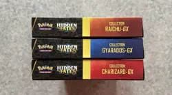 Lot Of 3 Sealed Pokemon Hidden Fates GX Collection Boxes - Set - Image 5