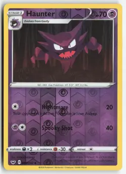 HAUNTER 084/202 UNCOMMON SWORD & SHIELD POKEMON REVERSE HOLO NM/M - Image 1