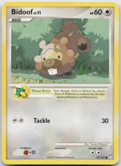 Bidoof 73/123 Common Mysterious Treasures Pokemon TCG HP - Image 1