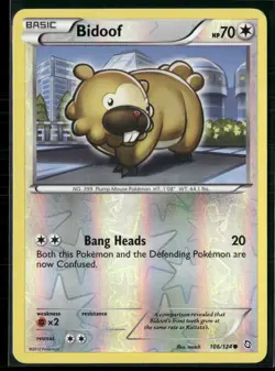 Pokemon - Bidoof 106/124 Reverse Holo Dragons Exalted MP - Image 1