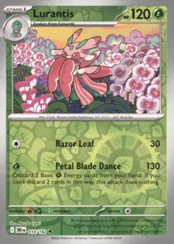 LURANTIS 014/182 UNCOMMON DESTINED RIVALS POKEMON REVERSE HOLO NEAR MINT - Image 1