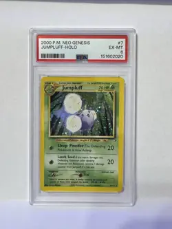 Pokemon 2000 Neo Genesis Jumpluff 7/111 Holo Rare English PSA 6 Vintage - Image 1