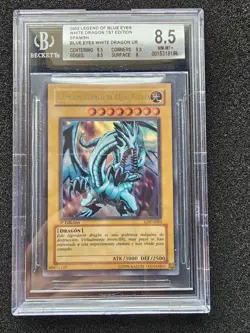 YUGIOH (SPANISH) BLUE EYES WHITE DRAGON 1st Edition Ultra LDD-S001 BGS 8.5 NM-MT - Image 1