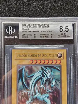 YUGIOH (SPANISH) BLUE EYES WHITE DRAGON 1st Edition Ultra LDD-S001 BGS 8.5 NM-MT - Image 2
