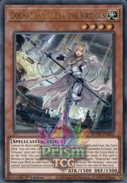 1st ed Dogmatika Ecclesia, the Virtuous ultra rare ROTD-EN005 Yugioh - Image 1