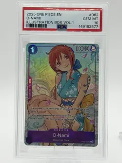 O-Nami (Illustration Box Vol.1) OP05-062 One Piece Promotion Cards Foil PSA 10 - Image 1
