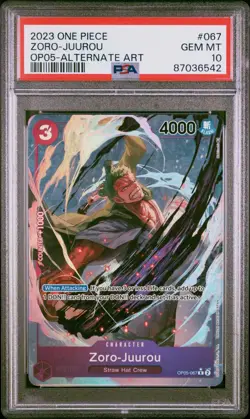 Zoro-Juurou OP05-067 Alternate Alt Art One Piece Card English PSA 10 - Image 1