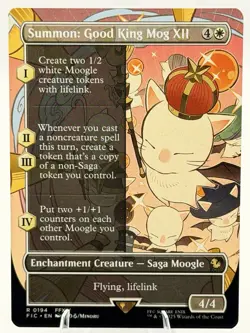 Summon: Good King Mog XII BORDERLESS 0194 Commander Final Fantasy MTG NM - Image 1