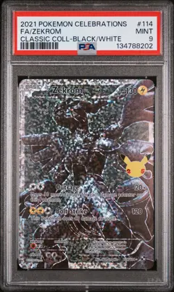 2021 POKEMON CELEBRATIONS CLASSIC COLL #114 FULL ART/ZEKROM PSA 9 - Image 1