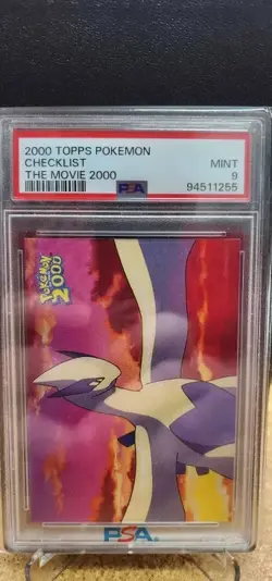 2000 Topps Pokemon Checklist The Movie 2000 PSA 9 - Image 1