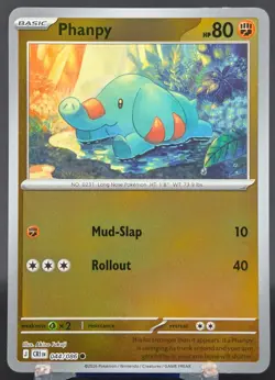 Pokemon Phanpy #044/086 English Chaos Rising Reverse Holo - Image 1