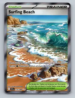 Pokemon TCG Surfing Beach Holo Ultra Rare ME04: Chaos Rising 114/086 - Image 1