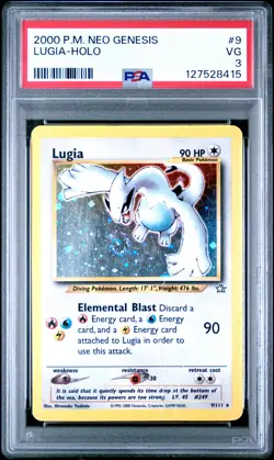 2000 POKEMON NEO GENESIS #9 LUGIA-HOLO PSA 3 - Image 1