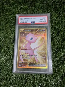 Pokemon TCG Mew EX 205/165 Scarlet & Violet 151 Holo Hyper Rare PSA 10 - Image 1