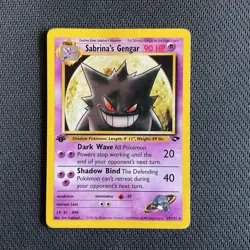 Sabrina's Gengar LP MP Gym Challenge Regular Rare 29 Vintage Pokemon WOTC 29/132 - Image 2