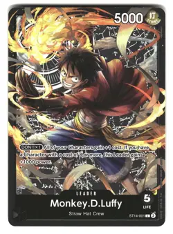 Monkey.D.Luffy (001) ST14-001 Leader Starter Deck 14: 3D2Y One Piece Foil NM - Image 1