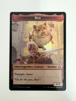 Boo / Treasure Foil Token MTG Magic the Gathering Card NM Near Mint AFR - Image 1