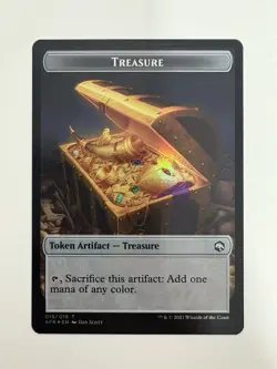 Boo / Treasure Foil Token MTG Magic the Gathering Card NM Near Mint AFR - Image 2