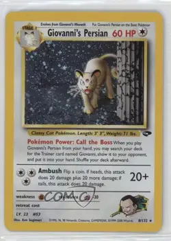 Giovanni's Persian Holo Pokemon Gym Challenge #8 2000 - Image 1