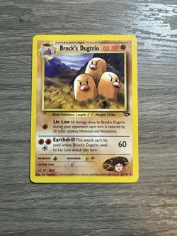 Pokemon Vintage Non-Holo Rare Brock's Dugtrio Gym Challenge 22/132 WotC - Image 1