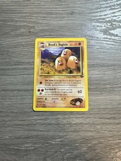 Pokemon Vintage Non-Holo Rare Brock's Dugtrio Gym Challenge 22/132 WotC - Image 2
