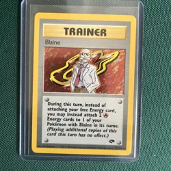 Pokemon TCG Blaine Trainer Gym Challenge Holo Card 17/132 - Image 1