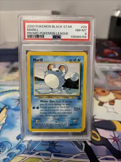 PSA 8 Marill Pokemon League Black Star Promo #29 Pokemon TCG 2000 - Image 1