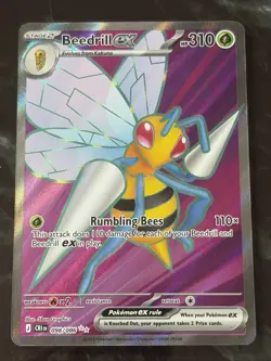 Beedrill ex 98/86 Full Art Double Ultra Rare Pokemon Chaos Rising ME04 English - Image 1