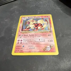 Pokemon Blaine's Arcanine Gym Challenge Holo Rare Card 1/132 90 HP 2000 - Image 3