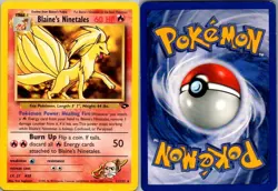 Blaine's Ninetales 21/132 Rare Gym Challenge Pokemon Unlimited Moderately Played - Image 1
