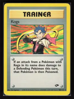 Koga (106) Unlimited Rare Pokemon Gym Challenge 106/132 MP - Image 1