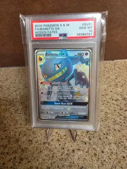 Pokemon Hidden Fates Banette GX SV61/SV94 Ultra Rare Holo Foil PSA 10 GEM MINT - Image 1