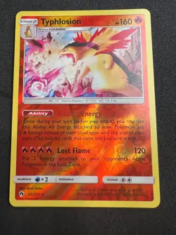 Typhlosion 42/214 Rare Lost Thunder Pokemon Reverse Holo 2018 - Image 1