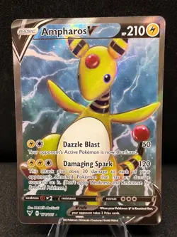 Ampharos V 171 Holo Ultra Rare 185 Vivid Voltage Pokemon 2020 - Image 1