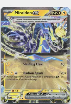 Miraidon ex 073/217 Double Rare Ascended Heroes Pokemon Near Mint - Image 1