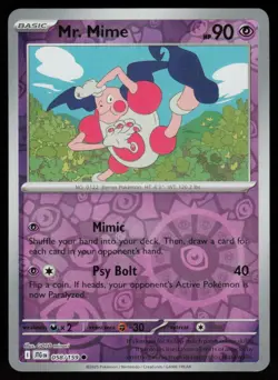 Mr. Mime 058/159 Common Journey Together Pokemon Reverse Holo Near Mint - Image 1