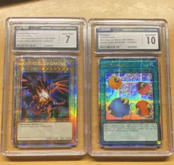 Konami Yu-Gi-Oh! Red-Eyes Black Dragon & Scapegoat CGC Quarter Century Rare QCR - Image 1