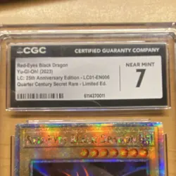 Konami Yu-Gi-Oh! Red-Eyes Black Dragon & Scapegoat CGC Quarter Century Rare QCR - Image 3