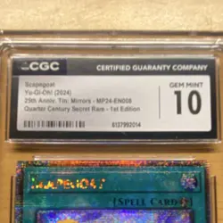 Konami Yu-Gi-Oh! Red-Eyes Black Dragon & Scapegoat CGC Quarter Century Rare QCR - Image 5