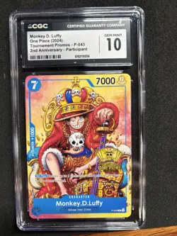 Monkey.D.Luffy (2nd Anniversary Stamped Promo) P-043 One Piece Promotion... - Image 1