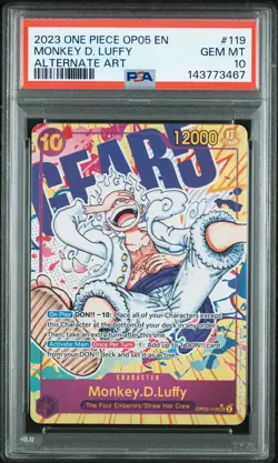 2023 ONE PIECE OP05-AWAKENING OF THE NEW ERA #119 MONKEY D. LUFFY PSA 10 - Image 1