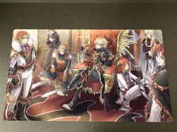 WVICM CCG Playmat Flame Noble Knight Deck TCG Trading Card Game Mat With Bag - Image 1
