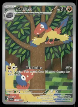Pokemon Cards Archen 131/086 White Flare Holo Illustration Rare NM - Image 1