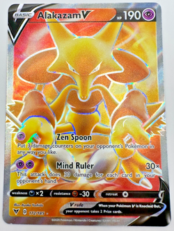 Pokemon Karte TCG AlakazamV 172/185 Farbenschock Holo Rare Englisch NM - Image 1