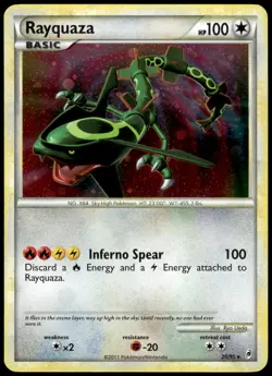 Rayquaza 20/95 Call of Legends Holo Rare LP Pokemon 2011 - Image 1