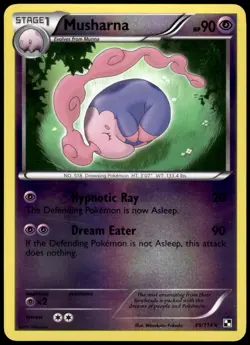 Musharna 49/114 Black & White Reverse Holo Rare LP Pokemon 2011 - Image 1