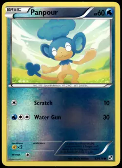 Panpour 33/114 Black & White Reverse Holo Common LP Pokemon 2011 - Image 1