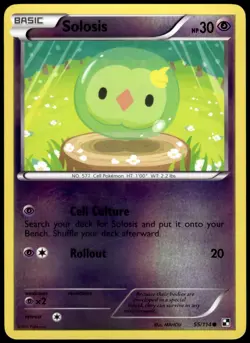 Solosis 55/114 Black & White Reverse Holo Common LP Pokemon 2011 - Image 1